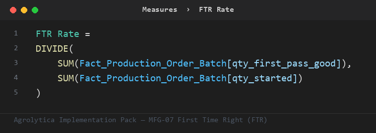 MFG-07 DAX measure from the Implementation Pack