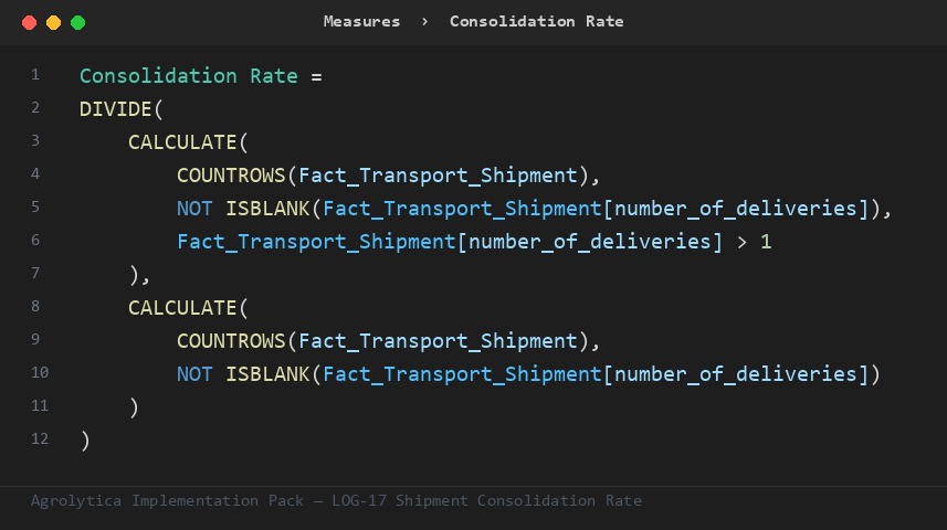 LOG-17 DAX measure from the Implementation Pack